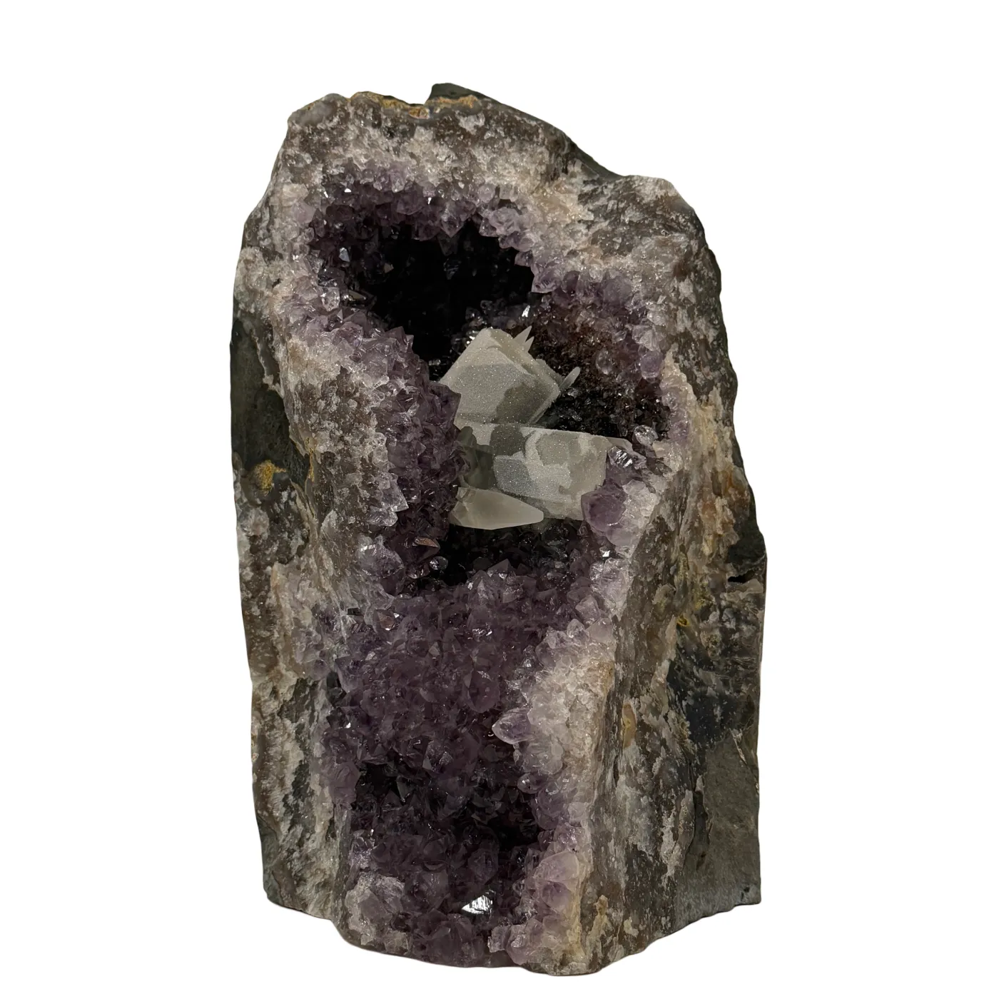 Améthyste unique d'Uruguay avec calcite et druse - 13,25 kg