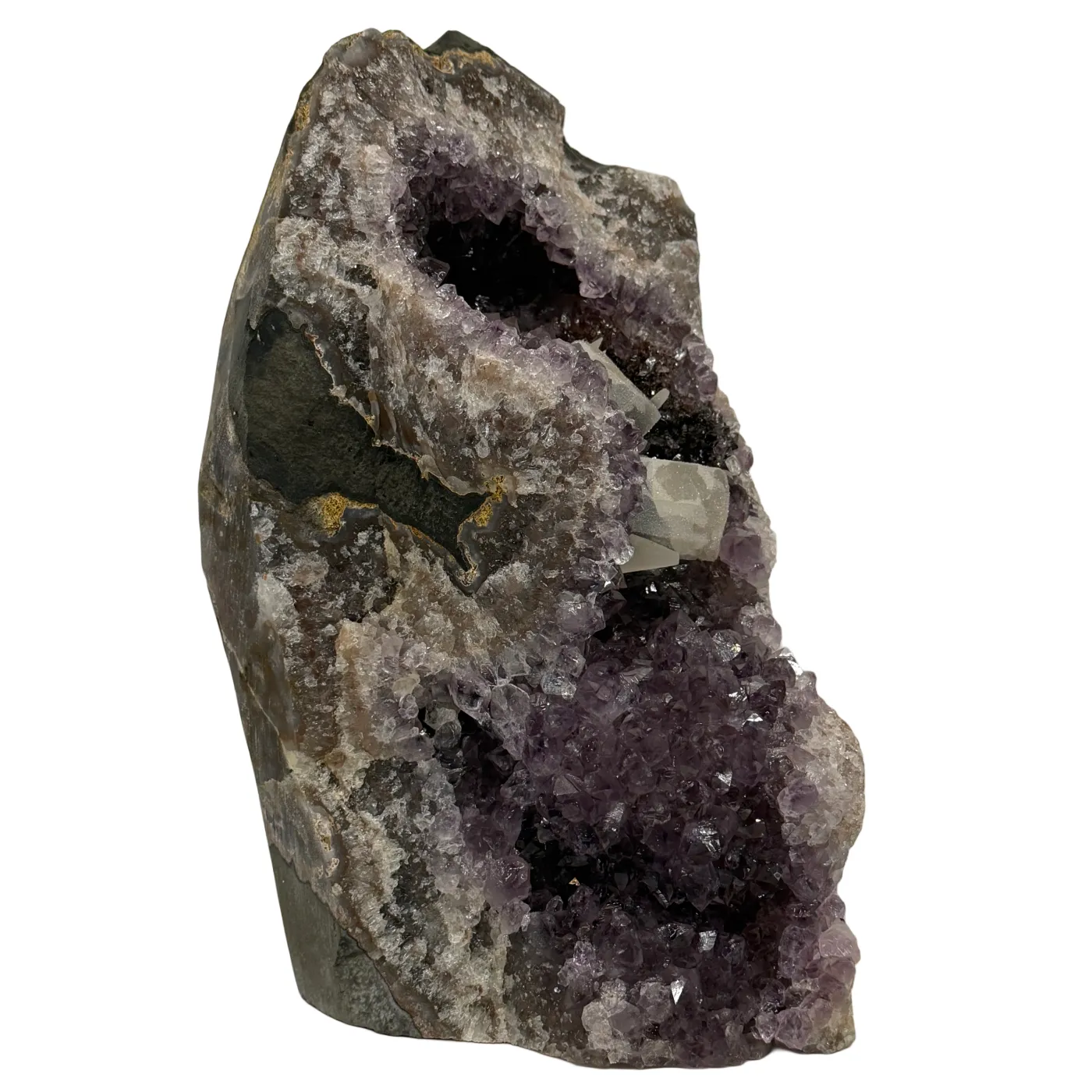 Améthyste unique d'Uruguay avec calcite et druse - 13,25 kg