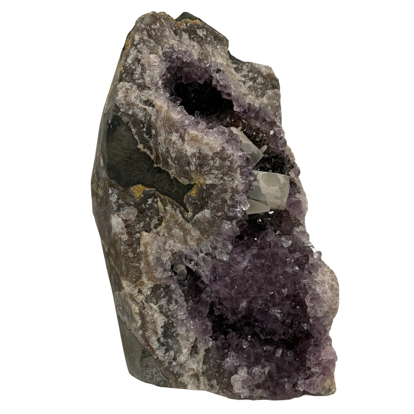 Améthyste unique d'Uruguay avec calcite et druse - 13,25 kg