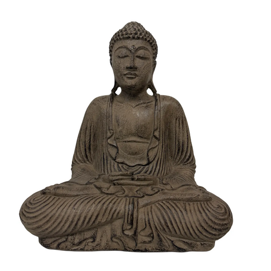 Terracotta Buddha garden statue – 40 cm