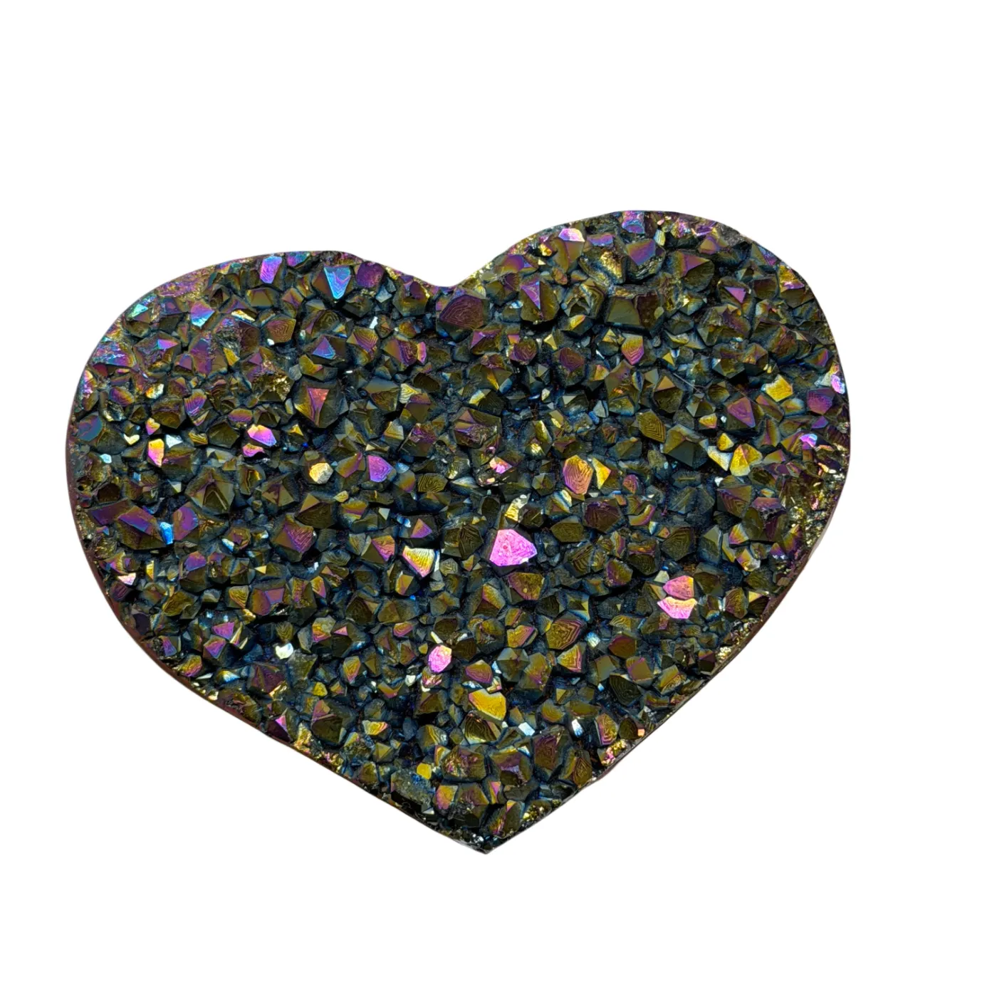 Titanium rainbow hart van kwarts.