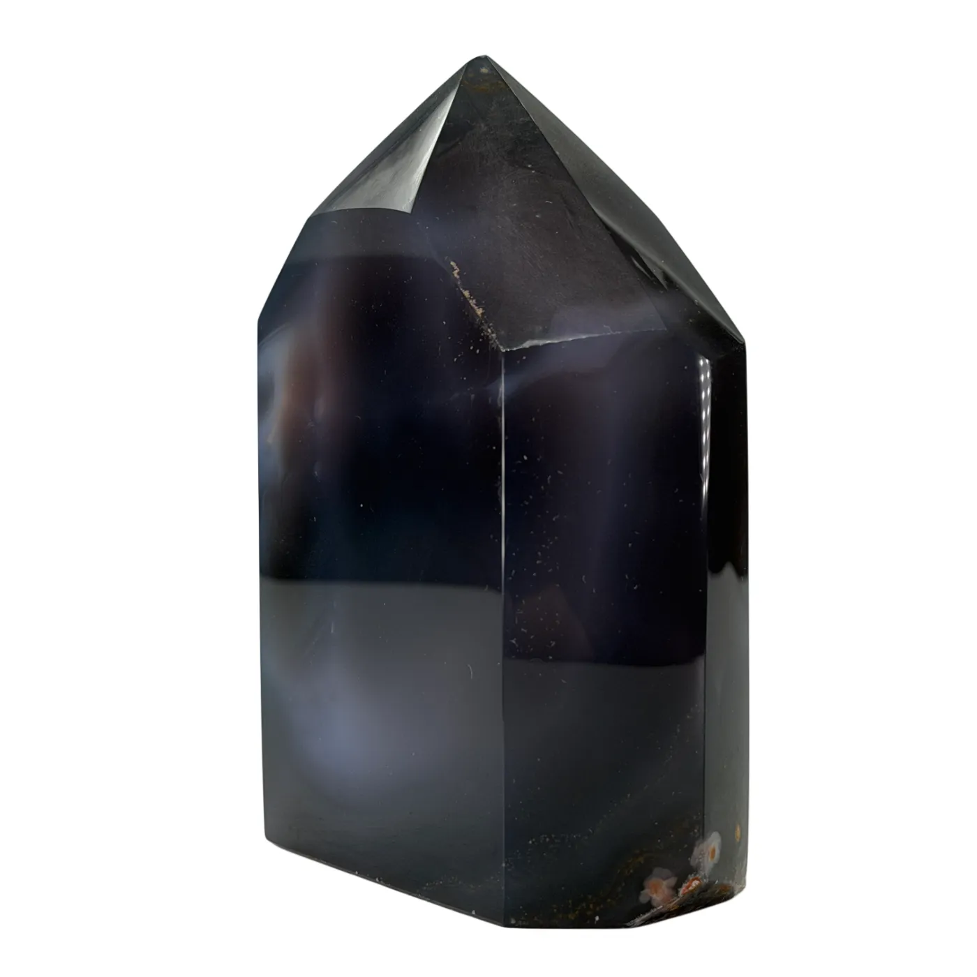 Agaat toren uit Brazilië met kwarts 13 cm