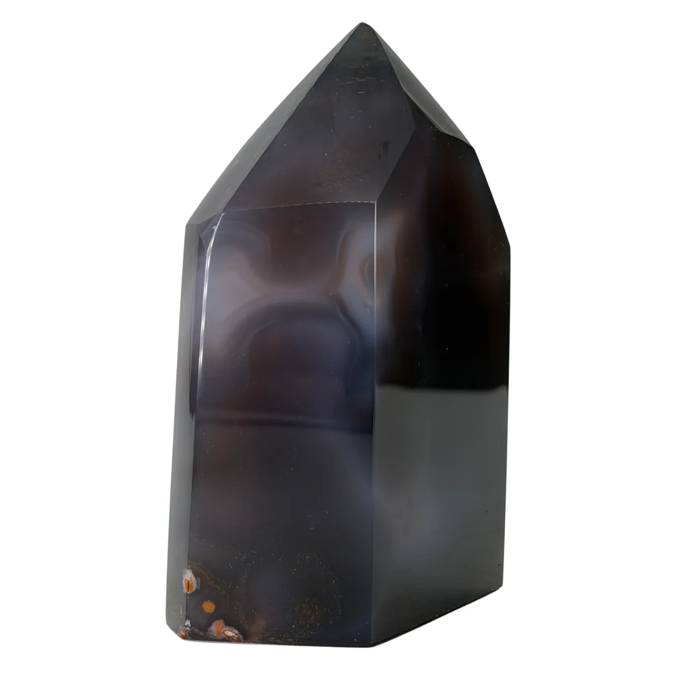 Agaat toren uit Brazilië met kwarts 13 cm