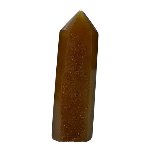 Petite tour d'agate avec druzy du Brésil