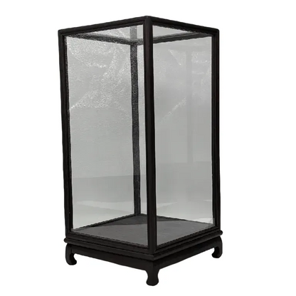 Vierkant Stolp - Glazen Vitrine - 17x17x35 cm