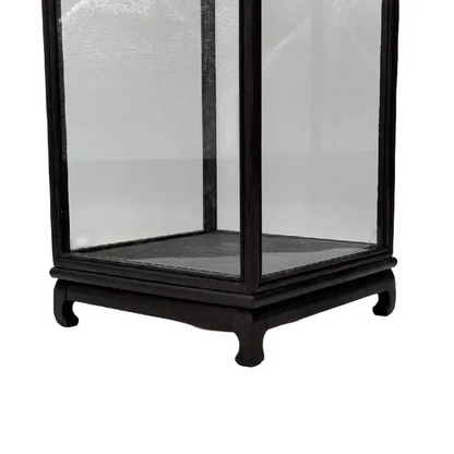 Vierkant Stolp - Glazen Vitrine - 17x17x35 cm