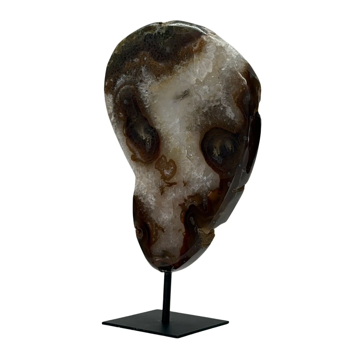 Agaat schijf op voet 26 cm