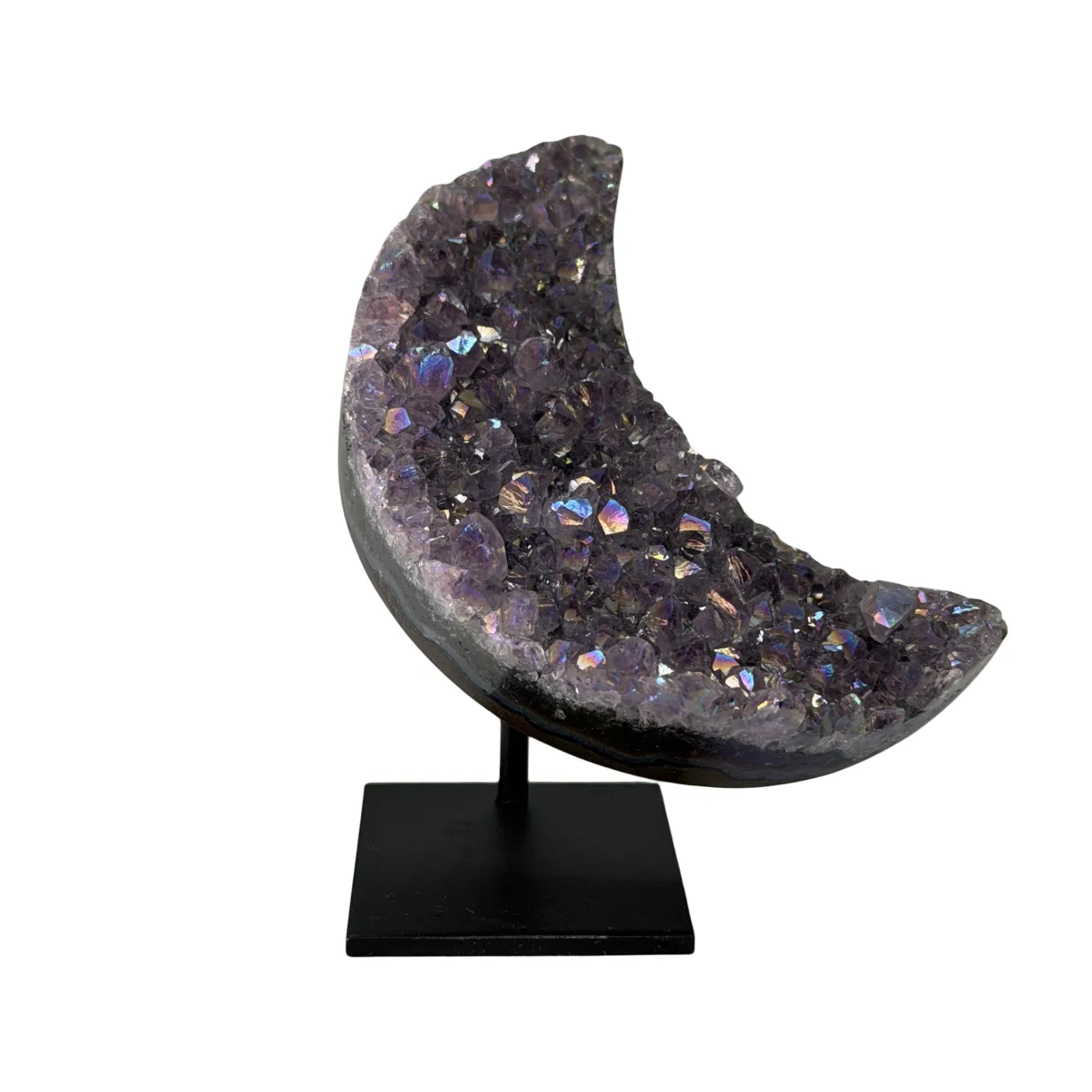 Titanium Rainbow Kwarts Maan (7 cm)