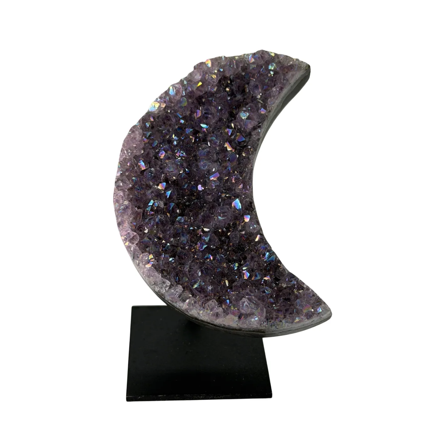 Titanium Rainbow Kwarts Maan (7 cm)