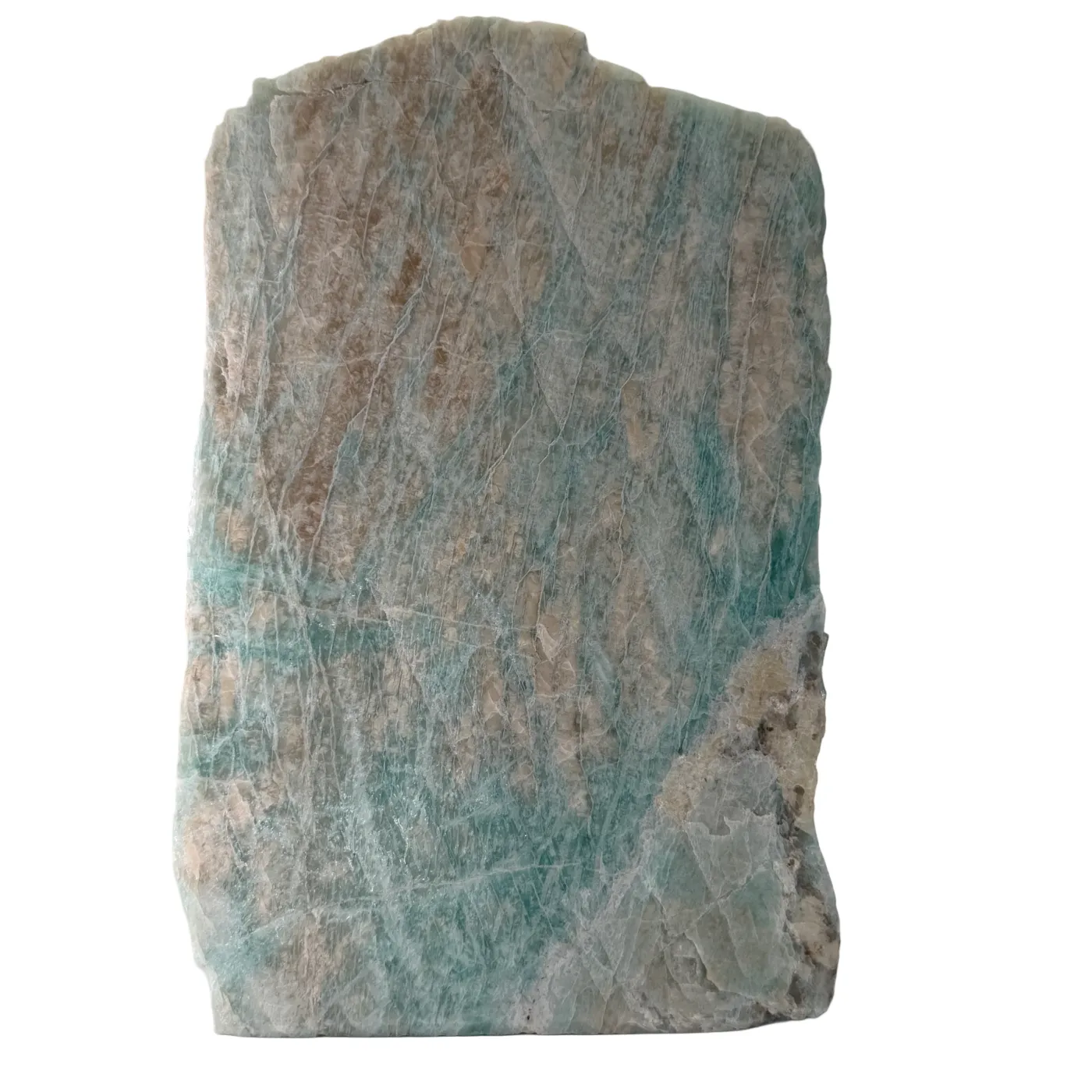 Amazoniet Cut Base uit Brazilië – Gepolijst & Ruw Edelsteen Decoratie - 2,8 kg