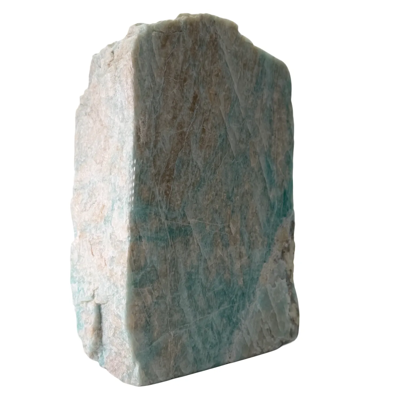 Amazoniet Cut Base uit Brazilië – Gepolijst & Ruw Edelsteen Decoratie - 2,8 kg