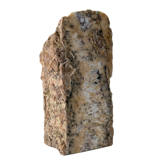 Dendritische Chalcedoon Cut Base – Gepolijst & Ruw Edelsteen Decoratie - 2,7 kg