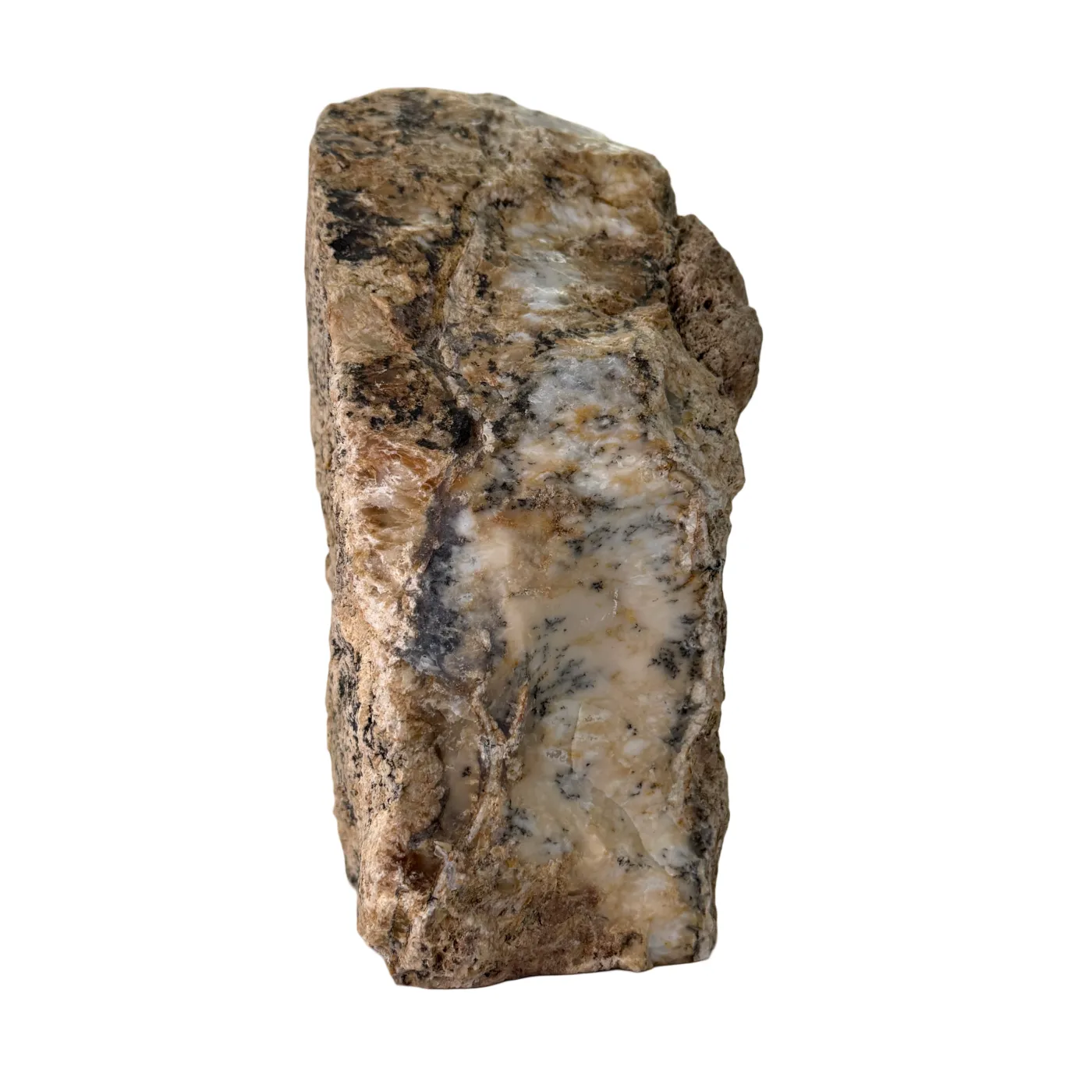 Dendritische Chalcedoon Cut Base – Gepolijst & Ruw Edelsteen Decoratie - 2,7 kg