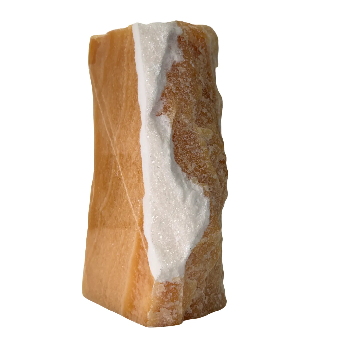 Oranje Calciet Cut Base – Gepolijst & Ruw Edelsteen Decoratie - 2,6 kg