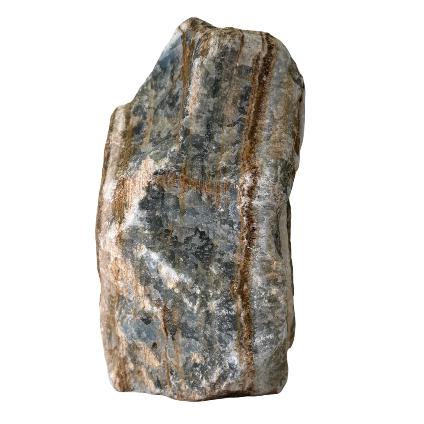 Blauwe Onyx Cut Base – Gepolijst & Ruw Edelsteen Decoratie - 3,2 kg