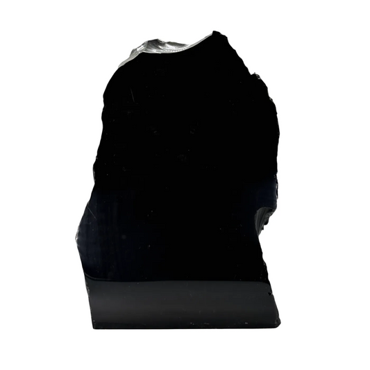 Black obsidian cut base #6