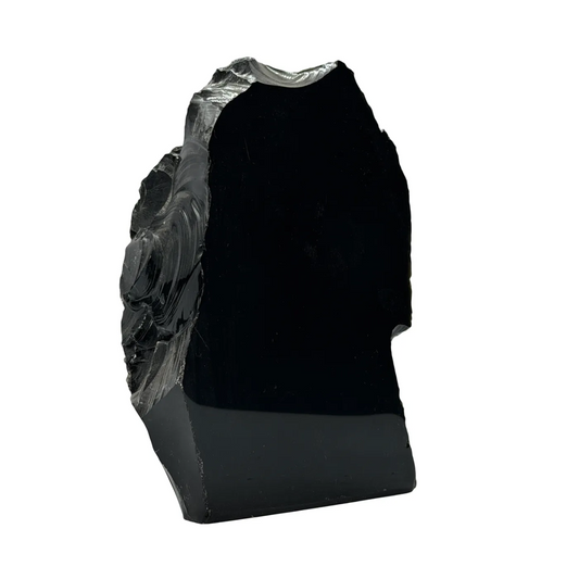 Black obsidian cut base #6