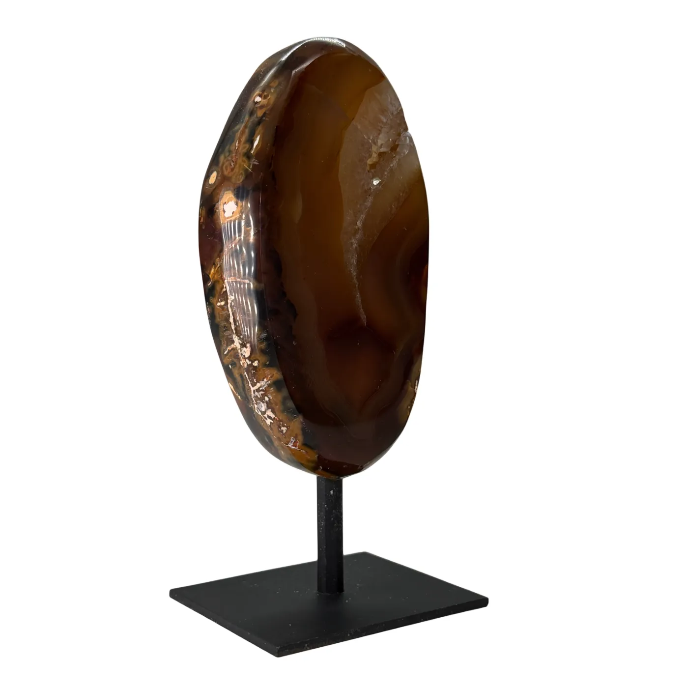 Agaat Schijf op Standaard – Brazilië – 14 cm