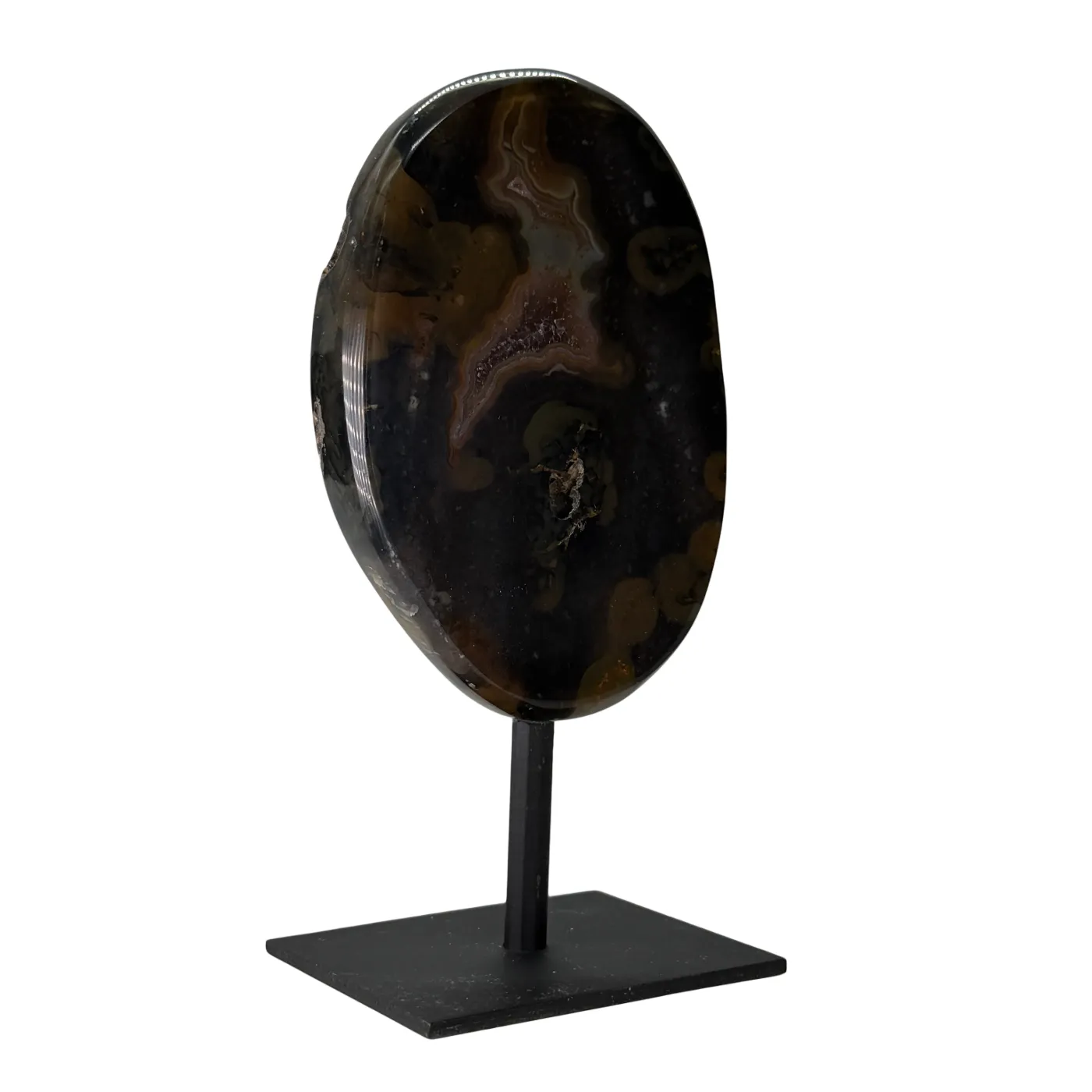 Agaat Schijf op Standaard – Brazilië – 14 cm