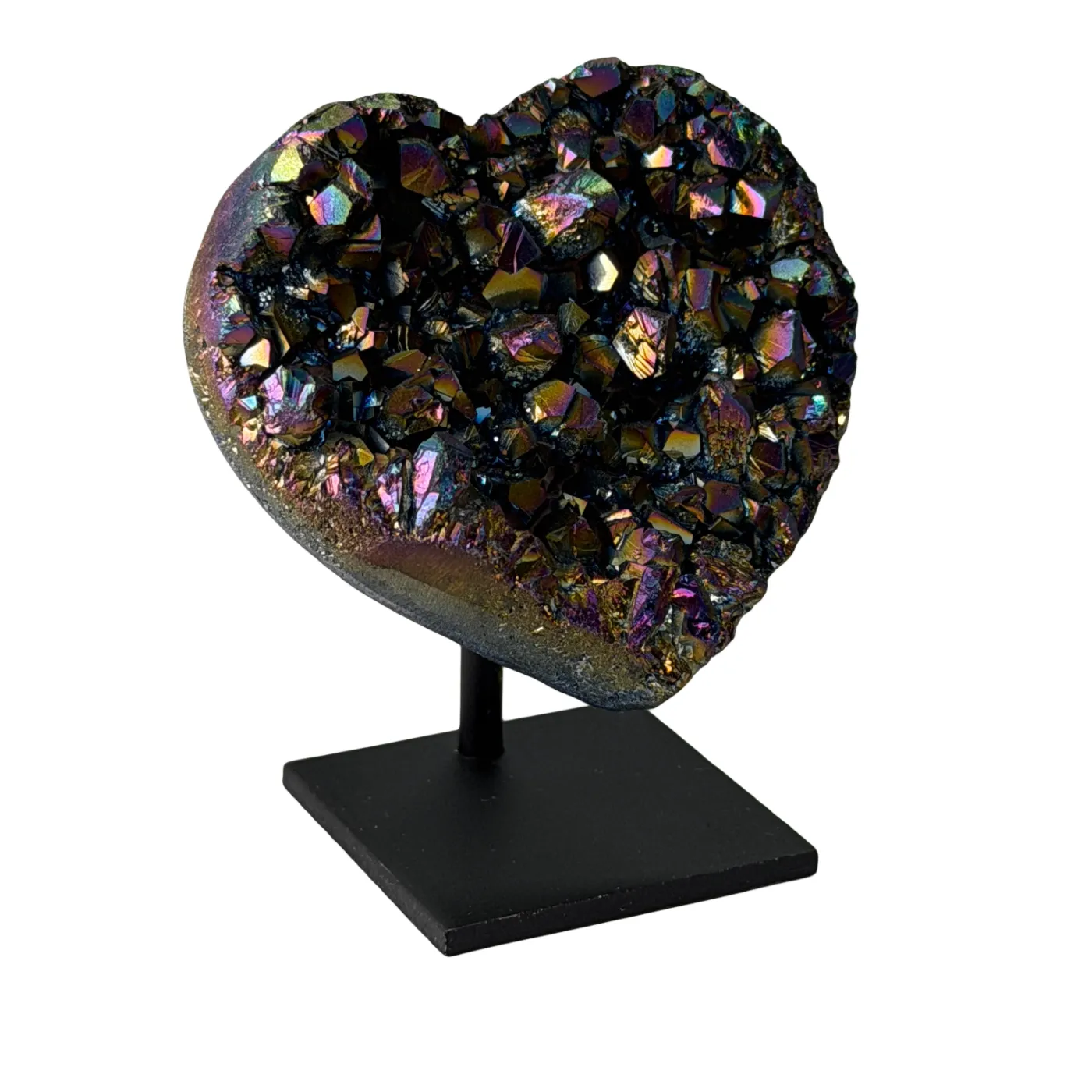 Titanium Rainbow Klein Hart van Kwarts op Standaard