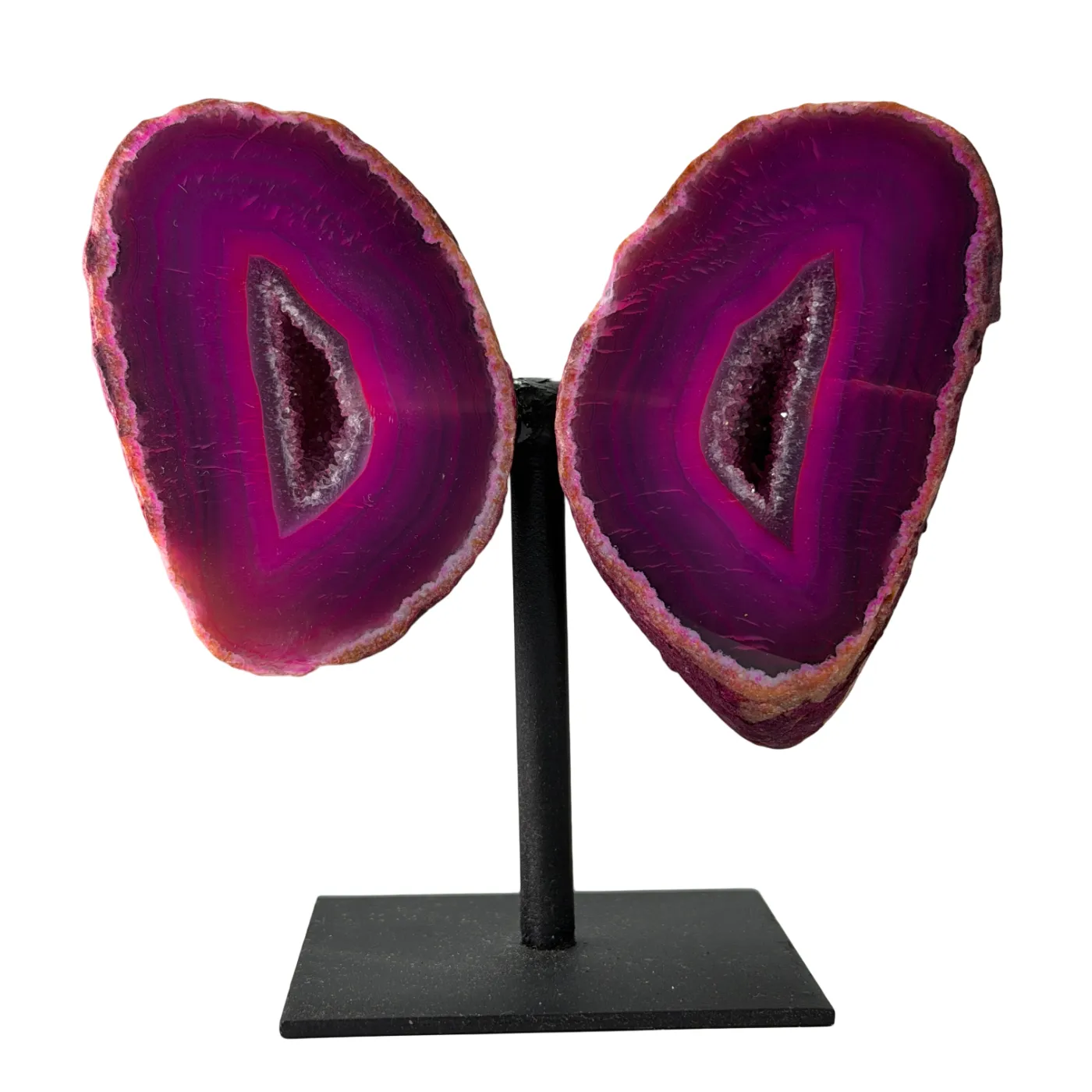 Beautiful Agate Geode Set on Stand Small
