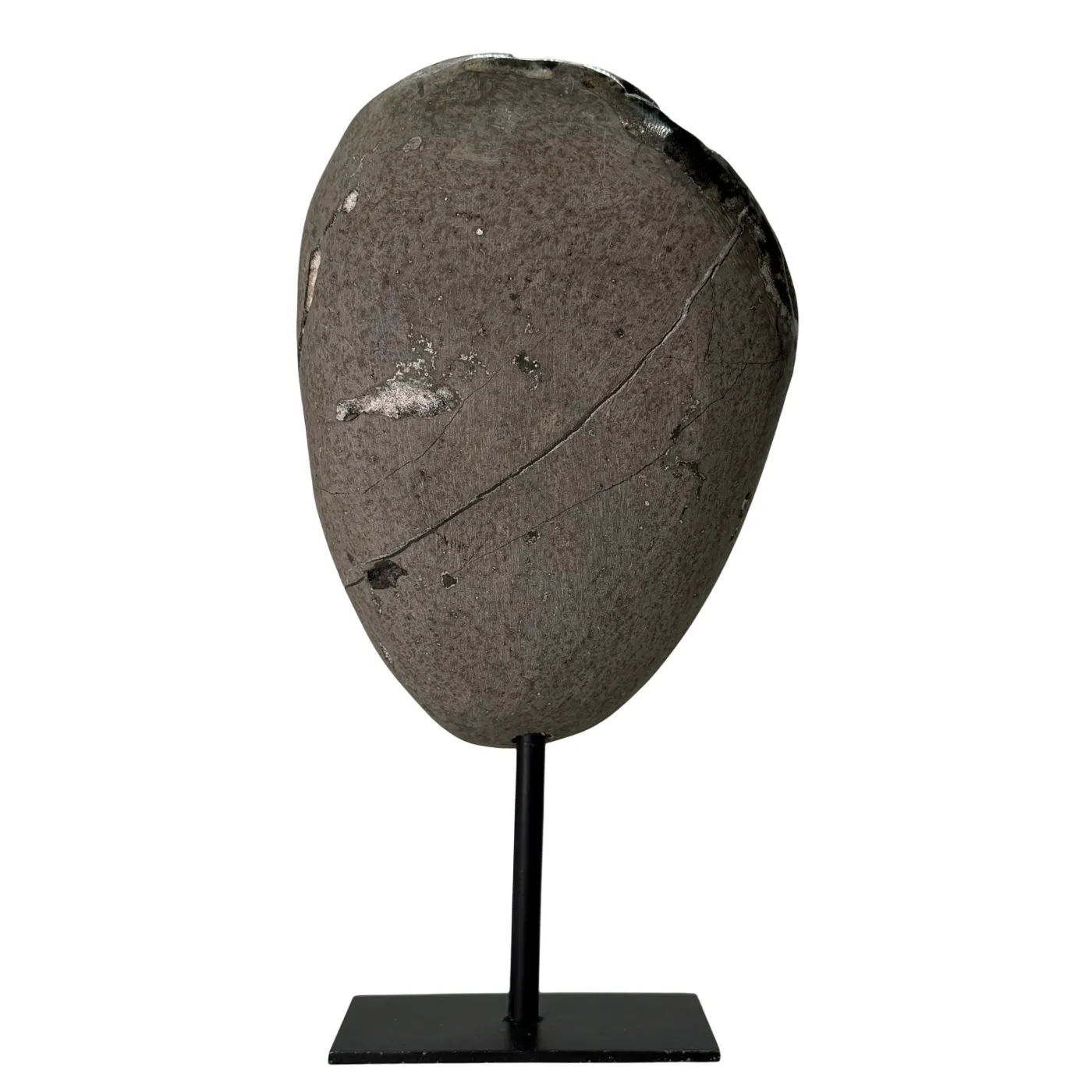 Rock agate with amethyst on stand #7