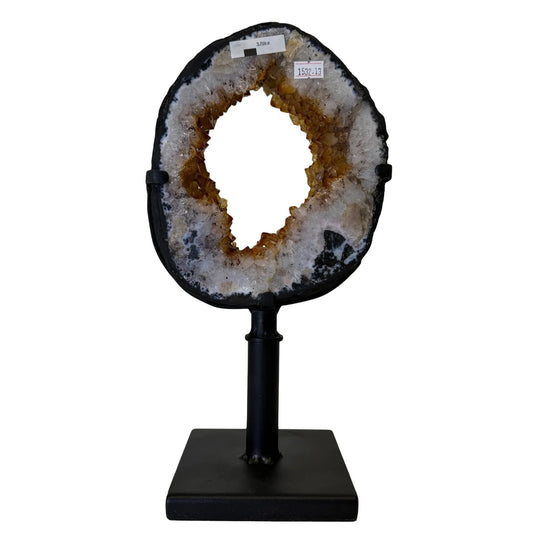 Citrine Portal on Black Metal Stand – from Brazil #13