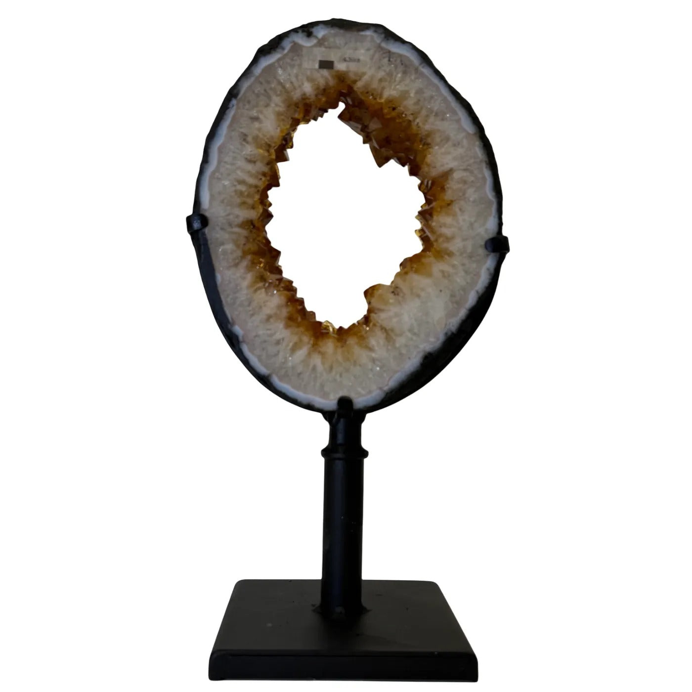 Citrine Portal on Black Metal Stand – from Brazil #13