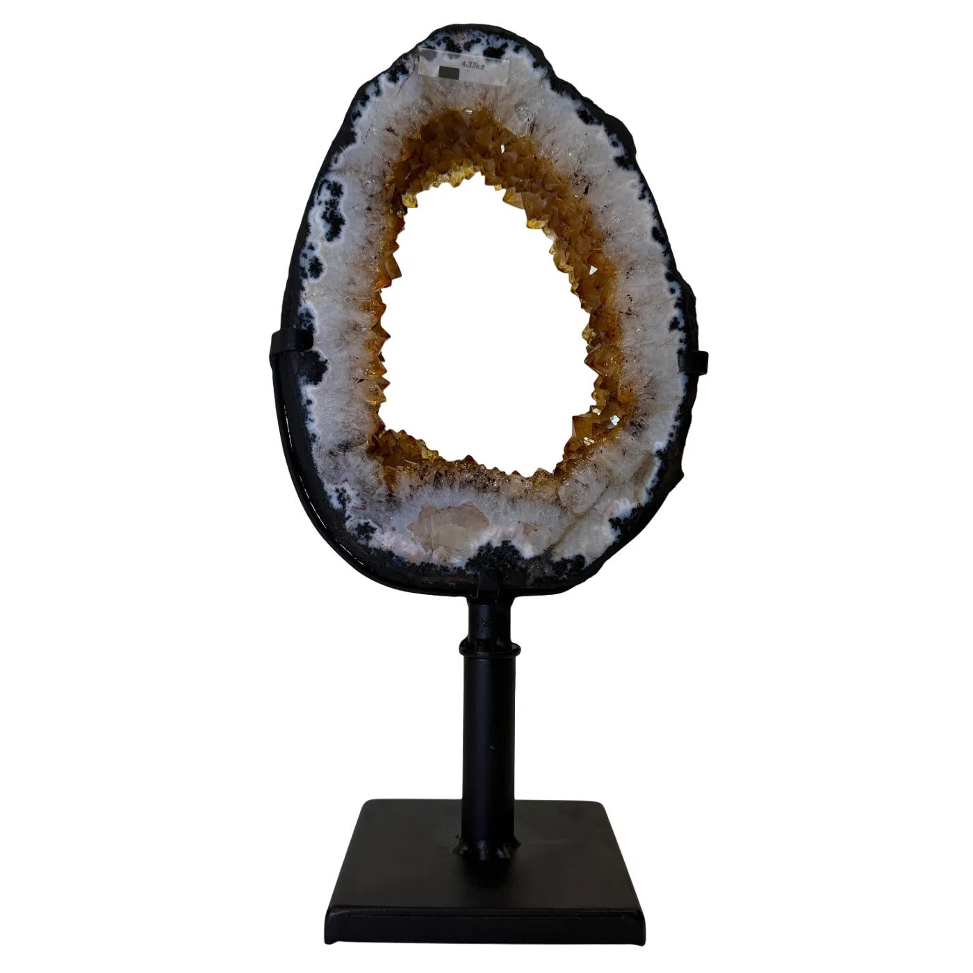 Citrine Portal on Black Metal Stand – from Brazil #13