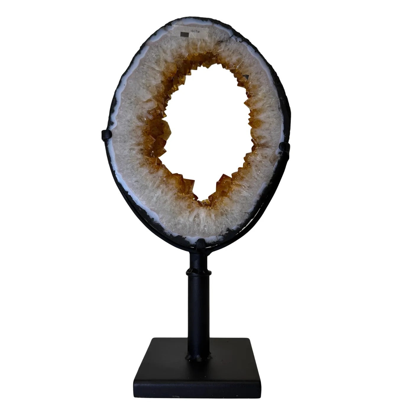 Citrine Portal on Black Metal Stand – from Brazil #13