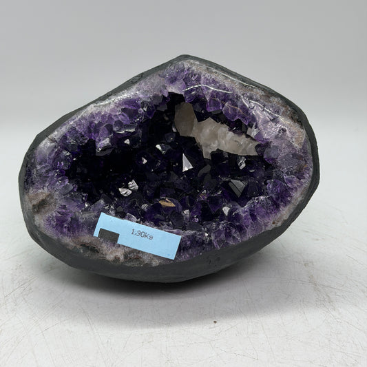 Amethyst geodeAmethyst Geode with Calcite from Brazil