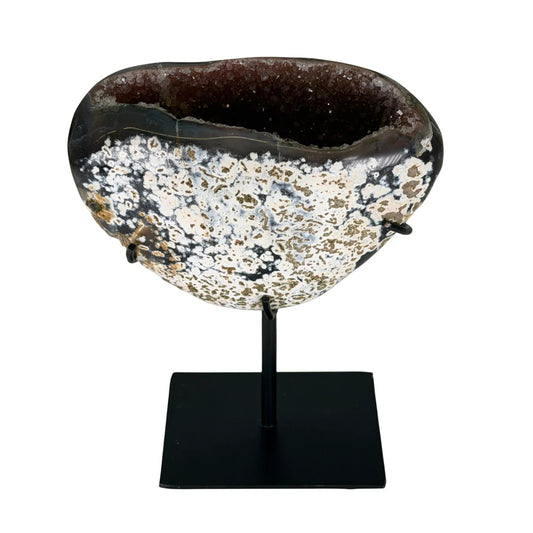 Amethist geode met agaat op standaard #5