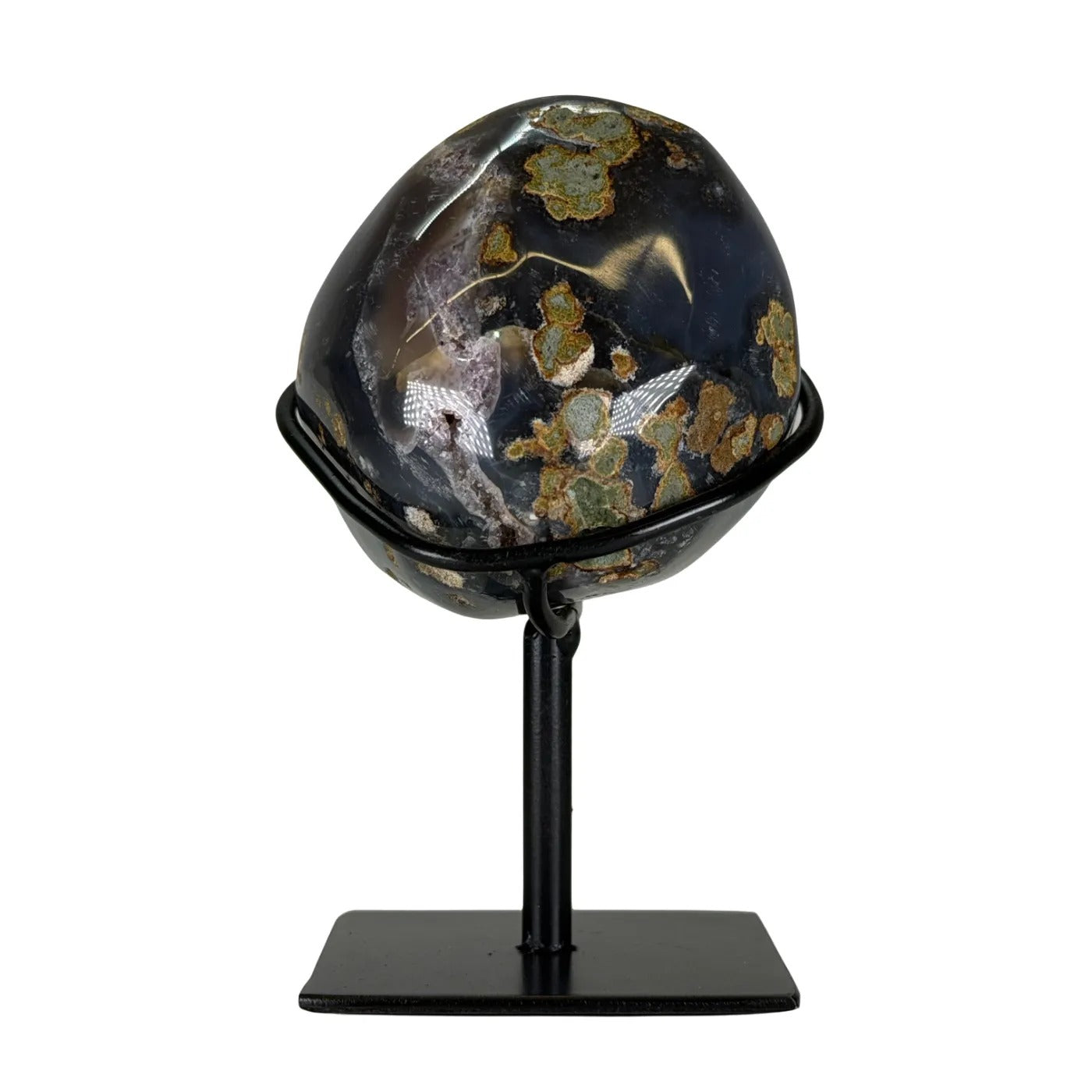 Amethist geode met agaat op standaard #7