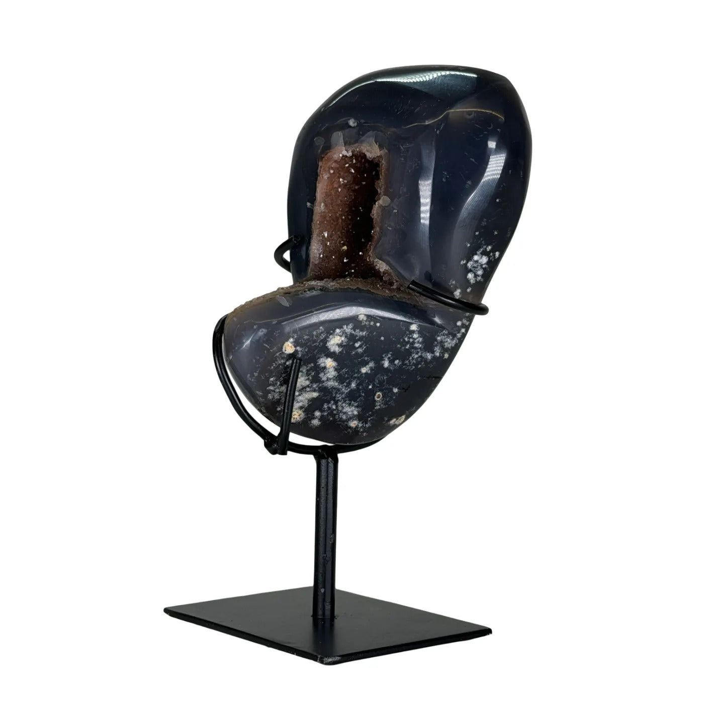 Amethist geode met agaat op standaard #8