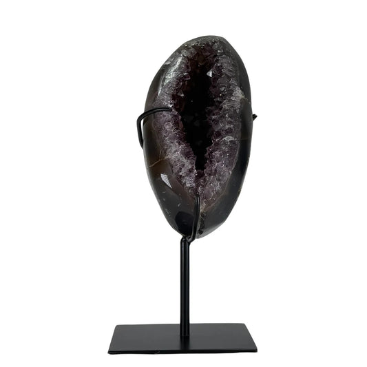 Amethist geode met agaat op standaard #10