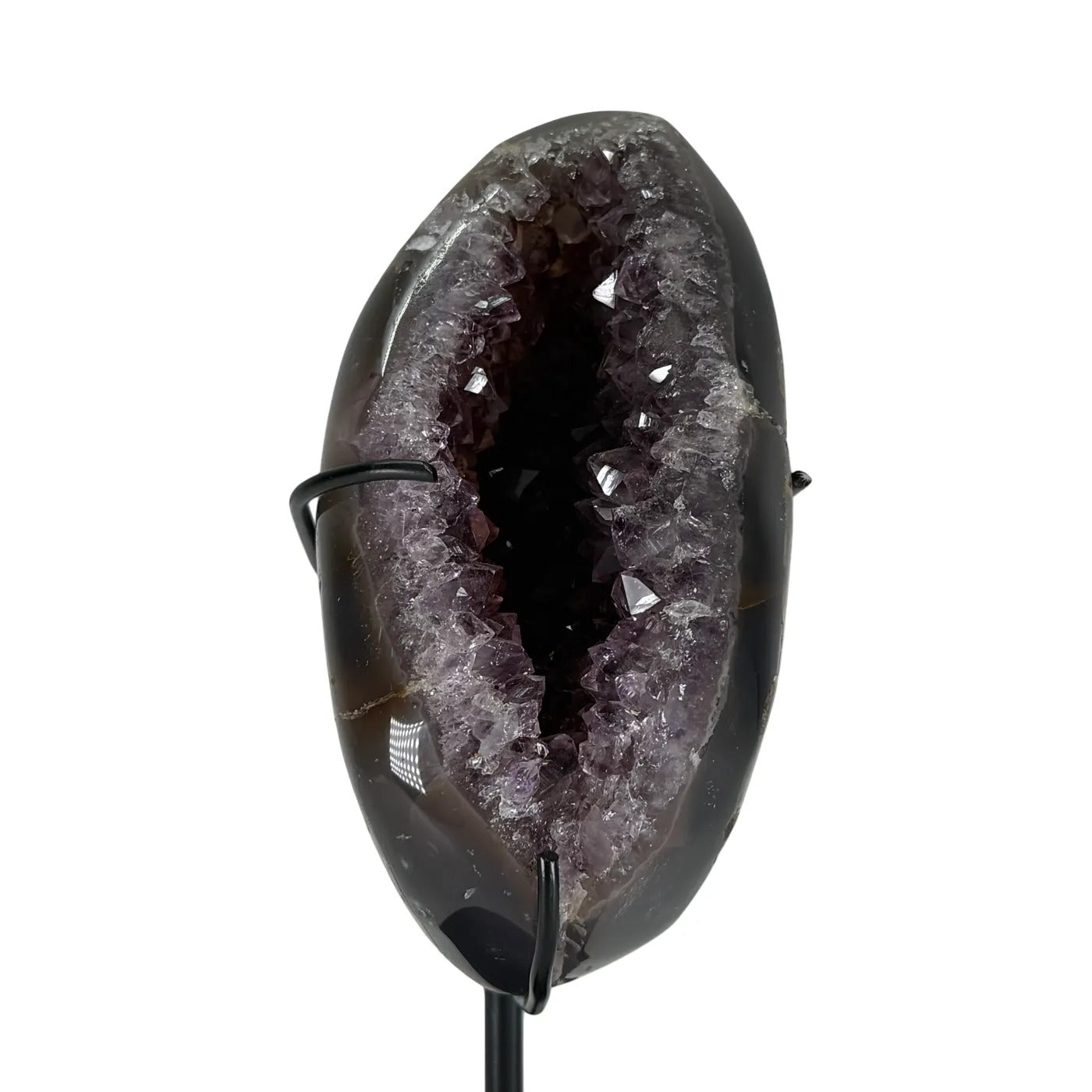 Amethist geode met agaat op standaard #10