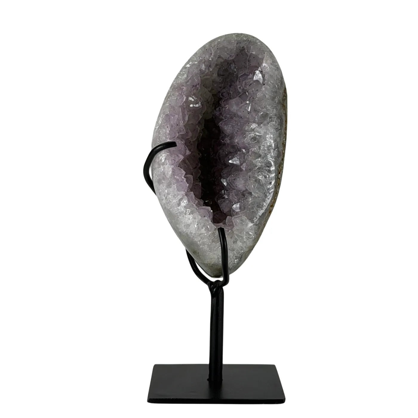 Amethist geode met agaat op standaard #13