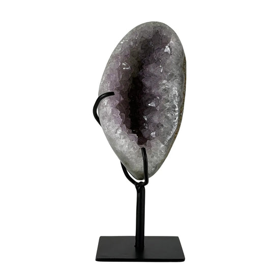 Amethist geode met agaat op standaard #13