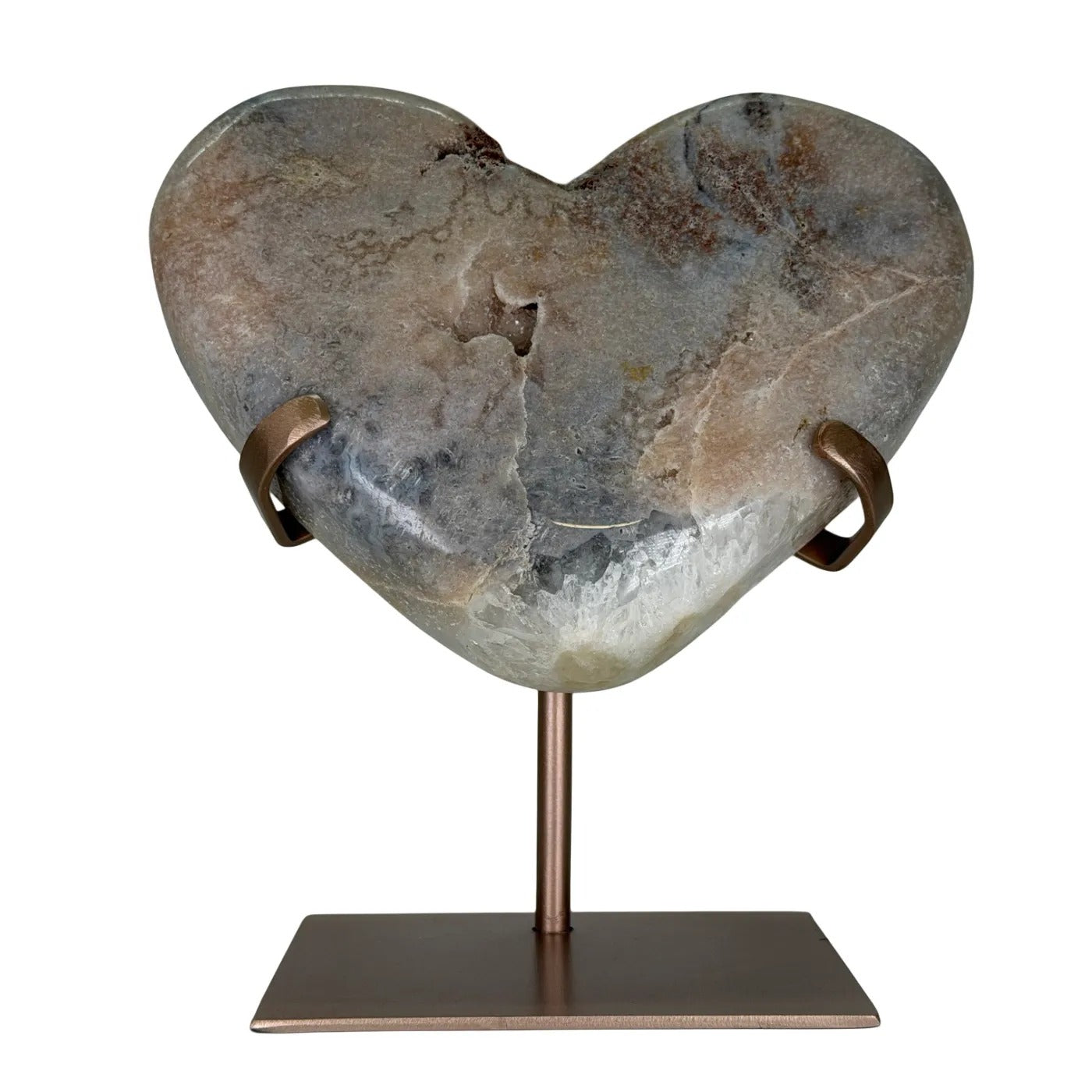Roze Amethist Hart op Standaard #7