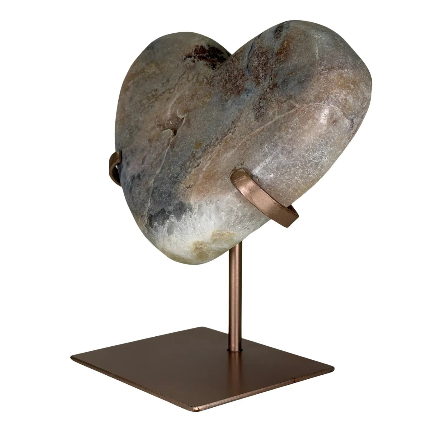Roze Amethist Hart op Standaard #7