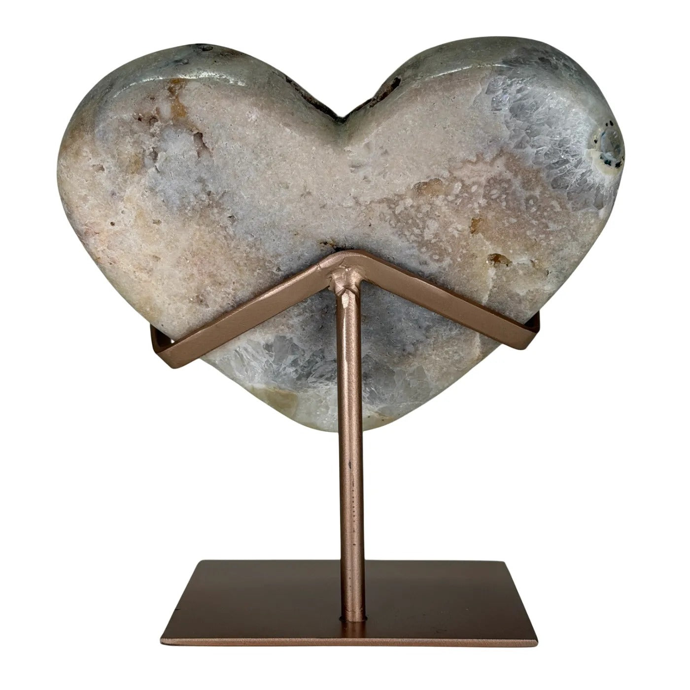 Roze Amethist Hart op Standaard #7