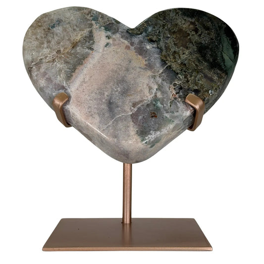 Roze Amethist Hart op Standaard #8