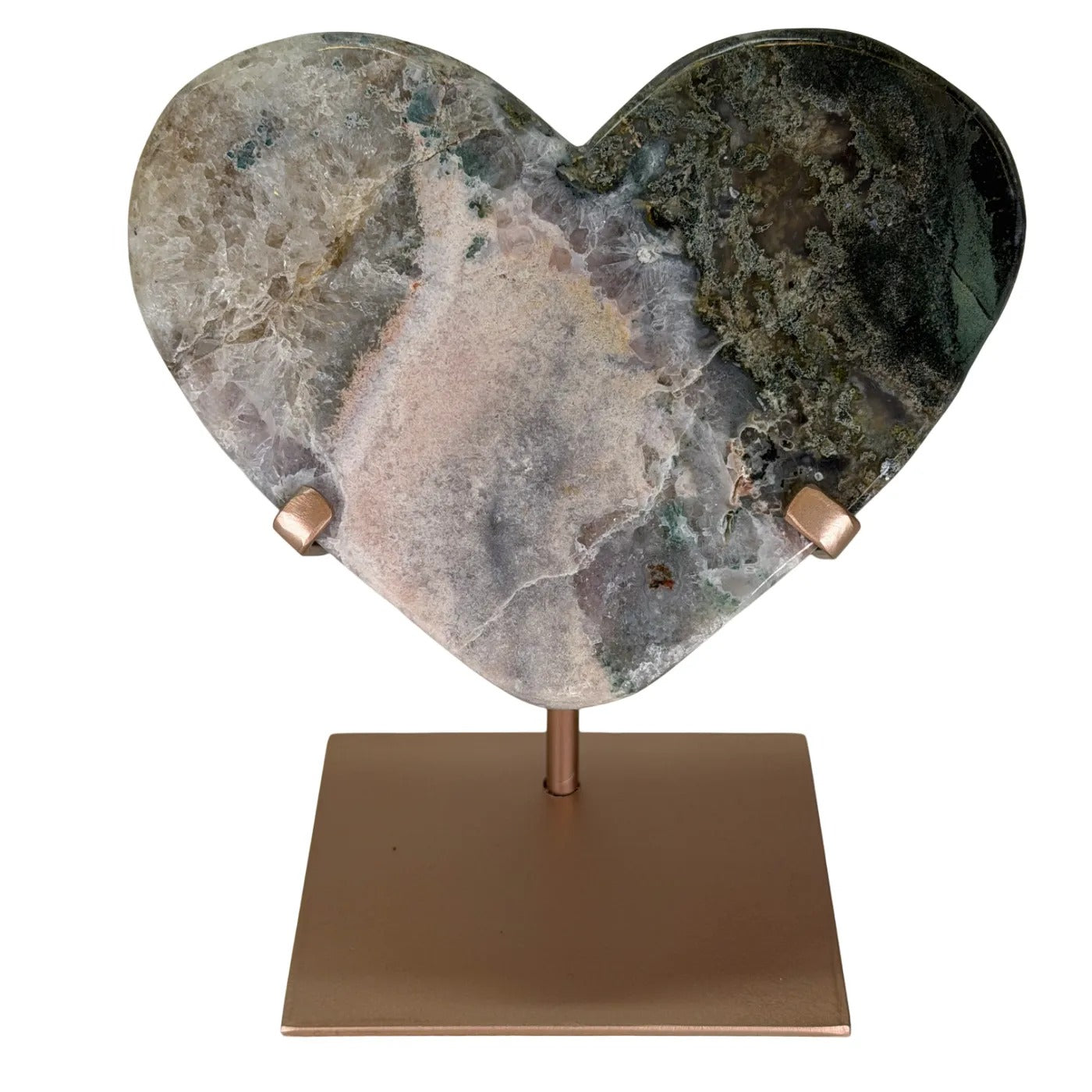 Roze Amethist Hart op Standaard #8