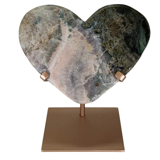 Roze Amethist Hart op Standaard #8