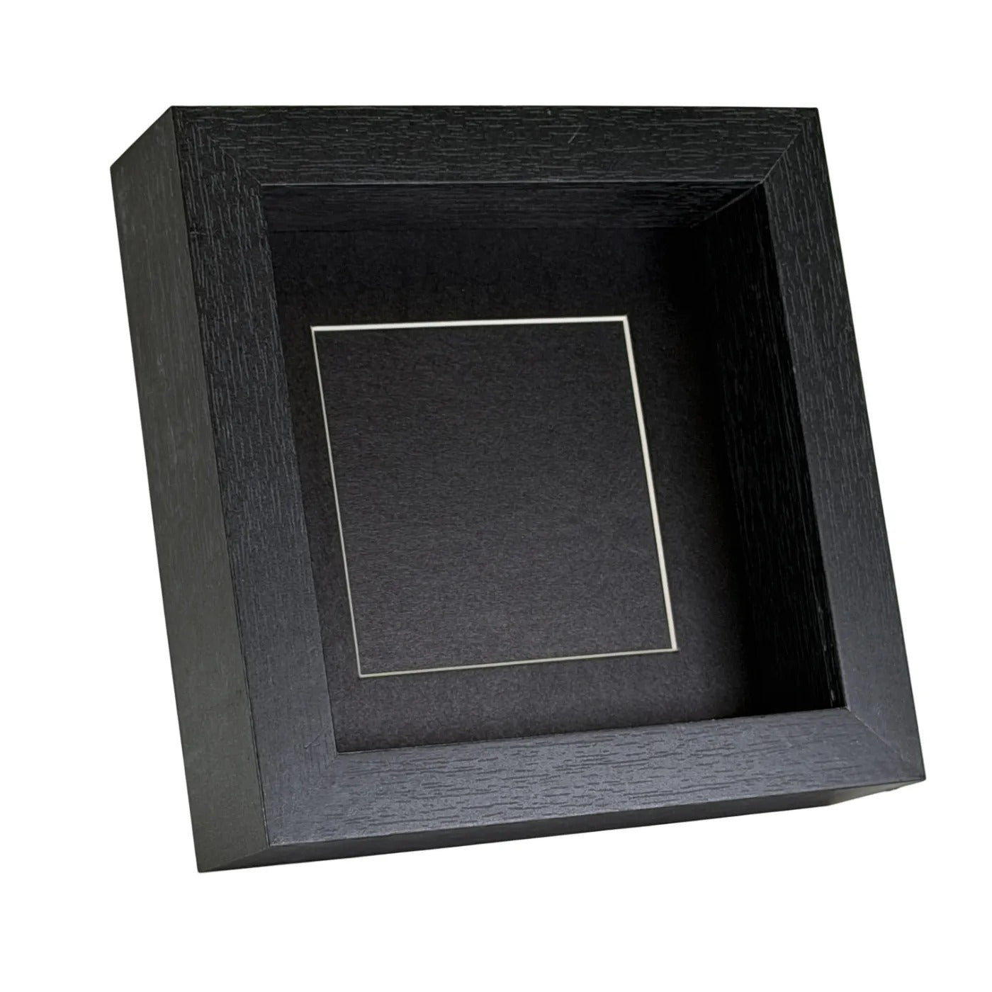 Deep frame 16x16x4.5 cm with white Passe Partout
