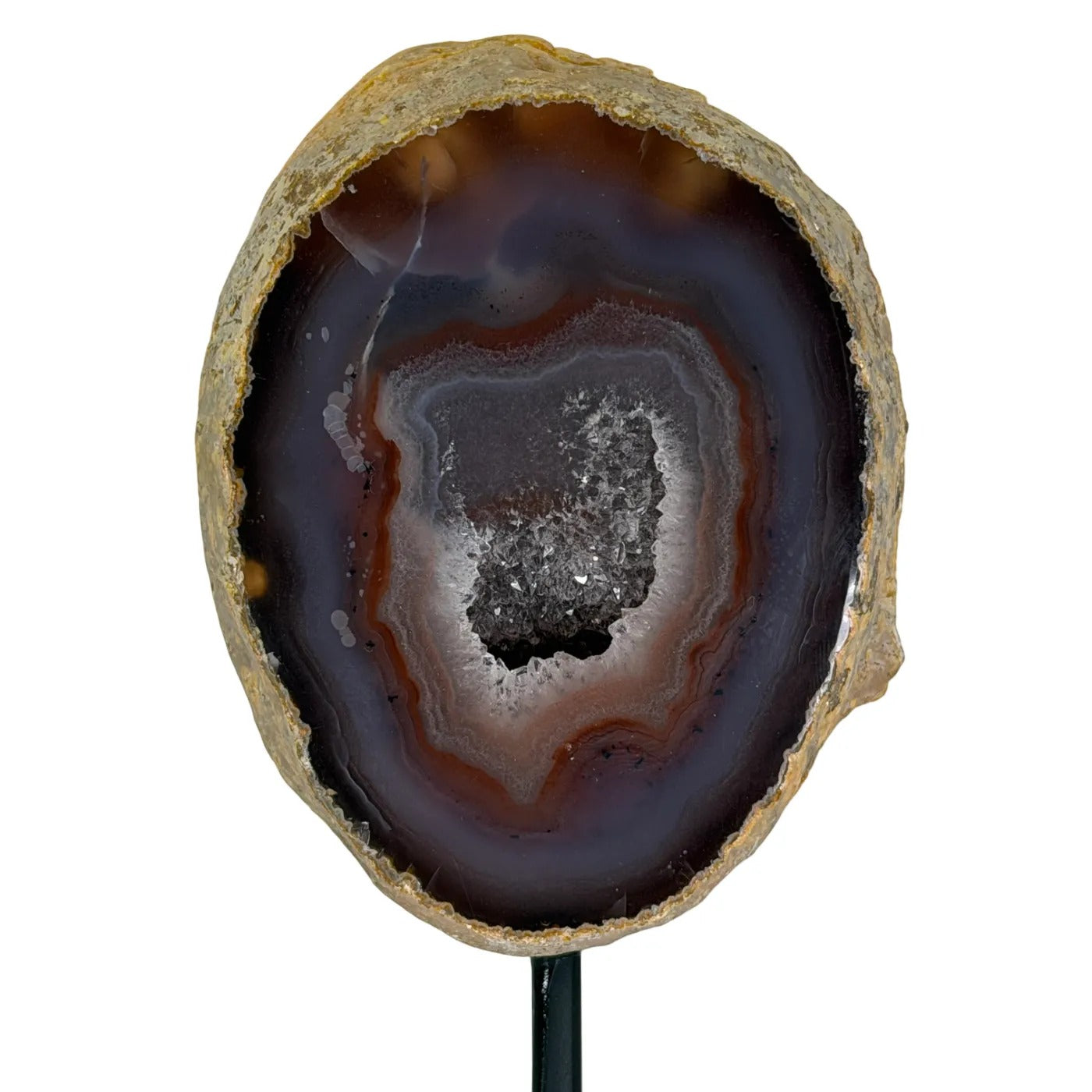 Natuurlijke agaat geode op voet uit Brazilië – 19 cm