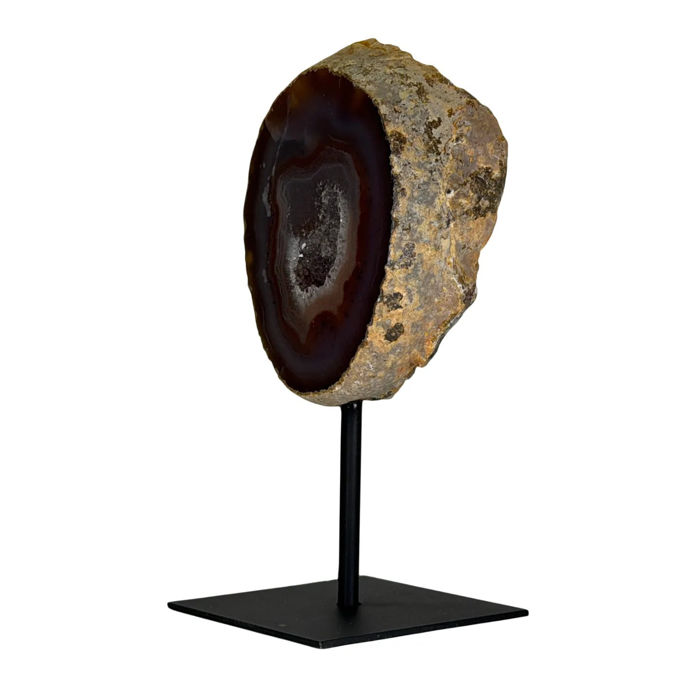 Natuurlijke agaat geode op voet uit Brazilië – 19 cm
