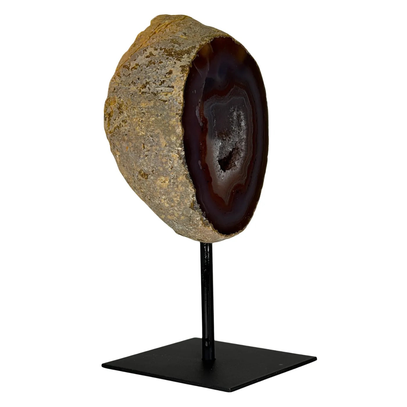 Natuurlijke agaat geode op voet uit Brazilië – 19 cm