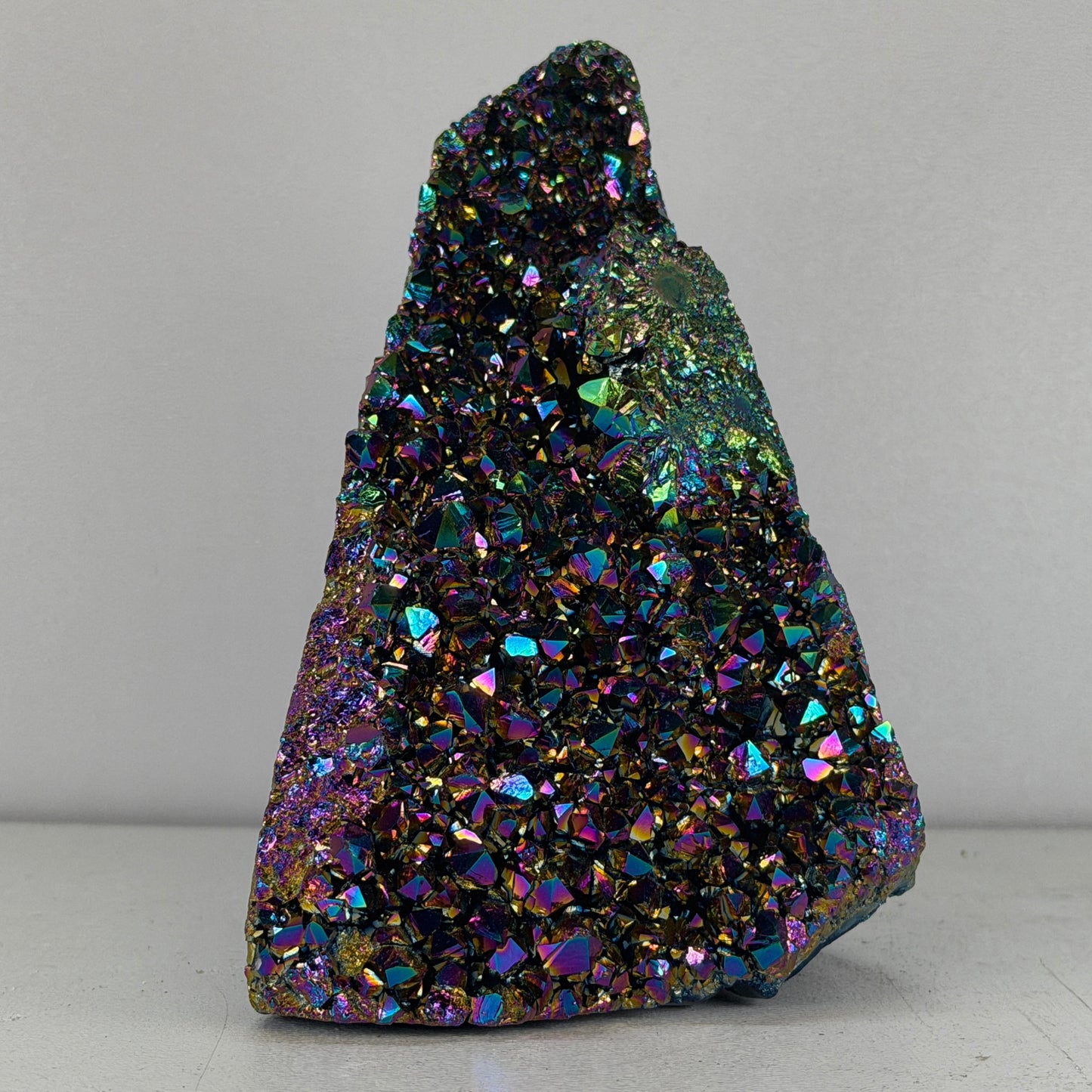 Rainbow Titanium Kwarts Cut Base