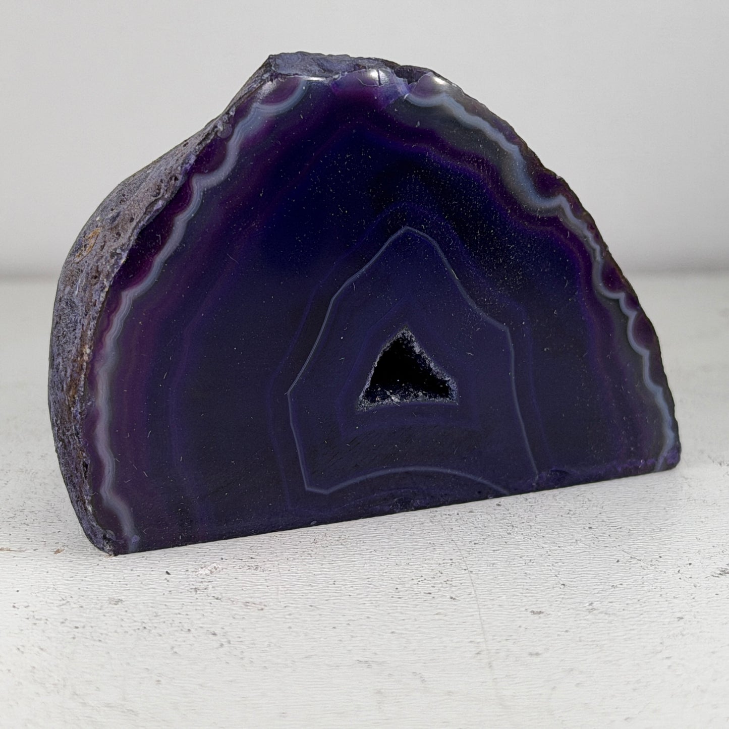 Prachtige paars agaat geode uit Brazilië (Druzy) – klein formaat